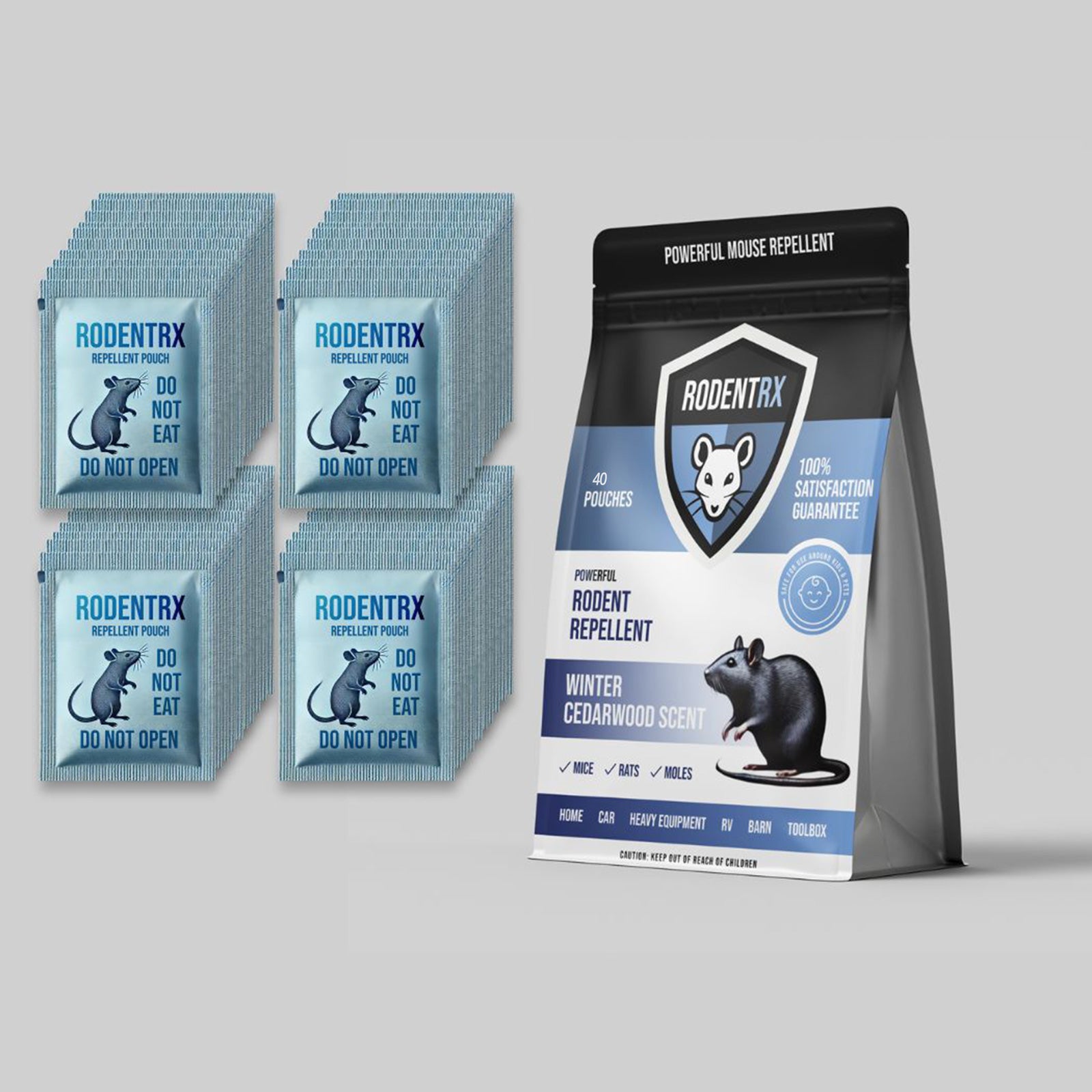 Keeps Mice Away, Safe for Kids & Pets - Repellent Pouches